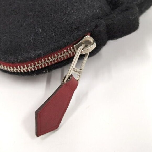 Hermes Bolide Pouch 20 Handbag Wool Black - Picture 4 of 8